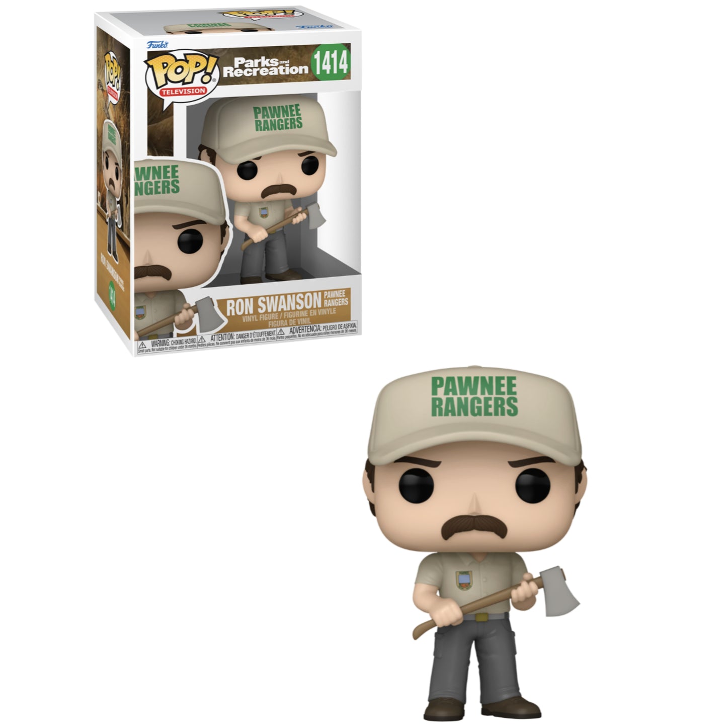 Funko POP! TV: Parks and Recreation - Ron Swanson (Pawnee Rangers) #1414 Figure