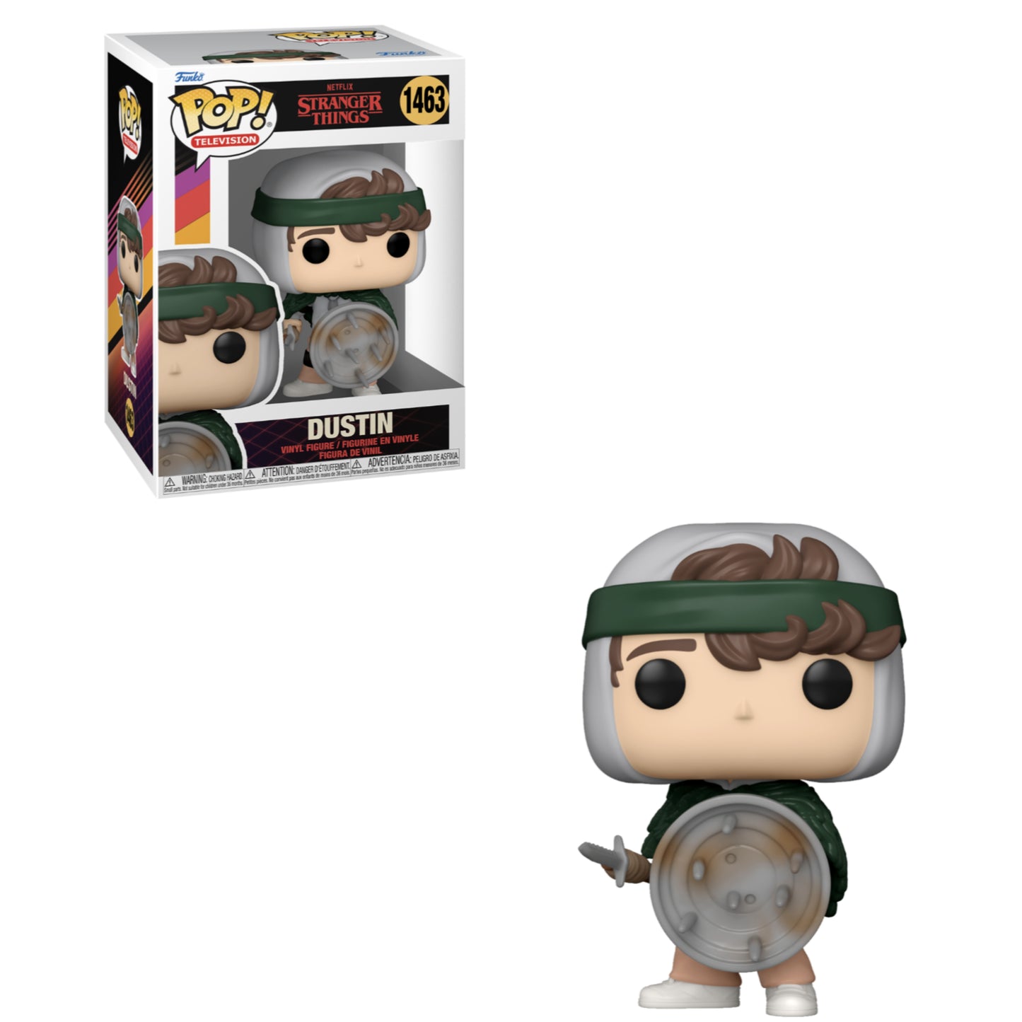 Funko POP! TV: Stranger Things - Hunter Dustin (with Shield) #1463 Figure