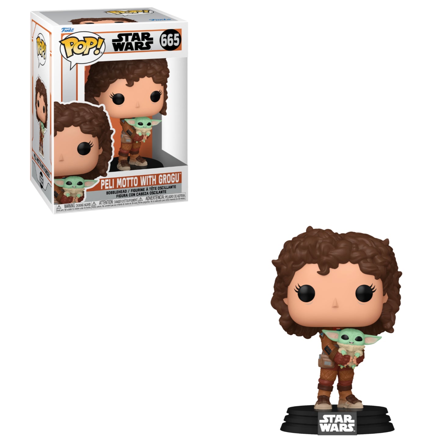 Funko POP! Star Wars: The Mandalorian - Peli Motto with Grogu #665 Figure