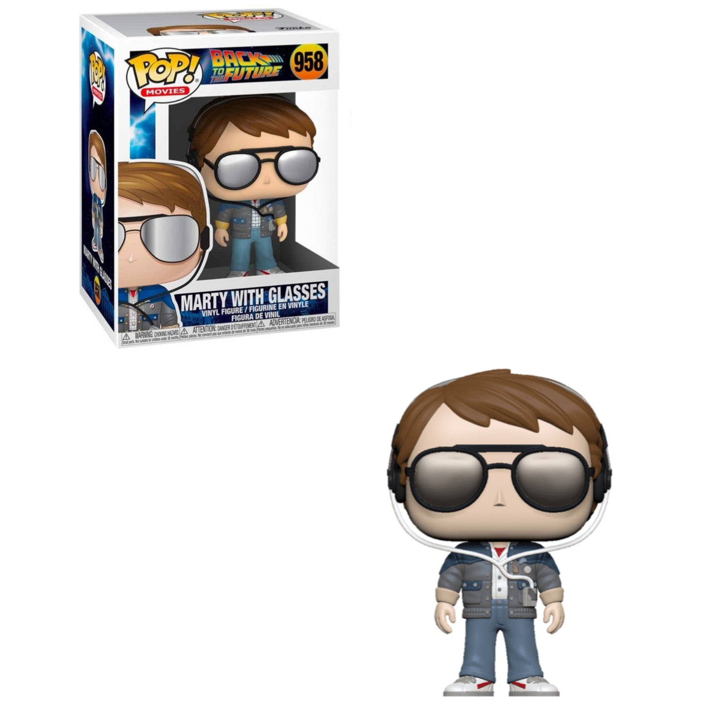 Funko POP! Movies: Back to the Future - Marty with Glasses #958 Figure