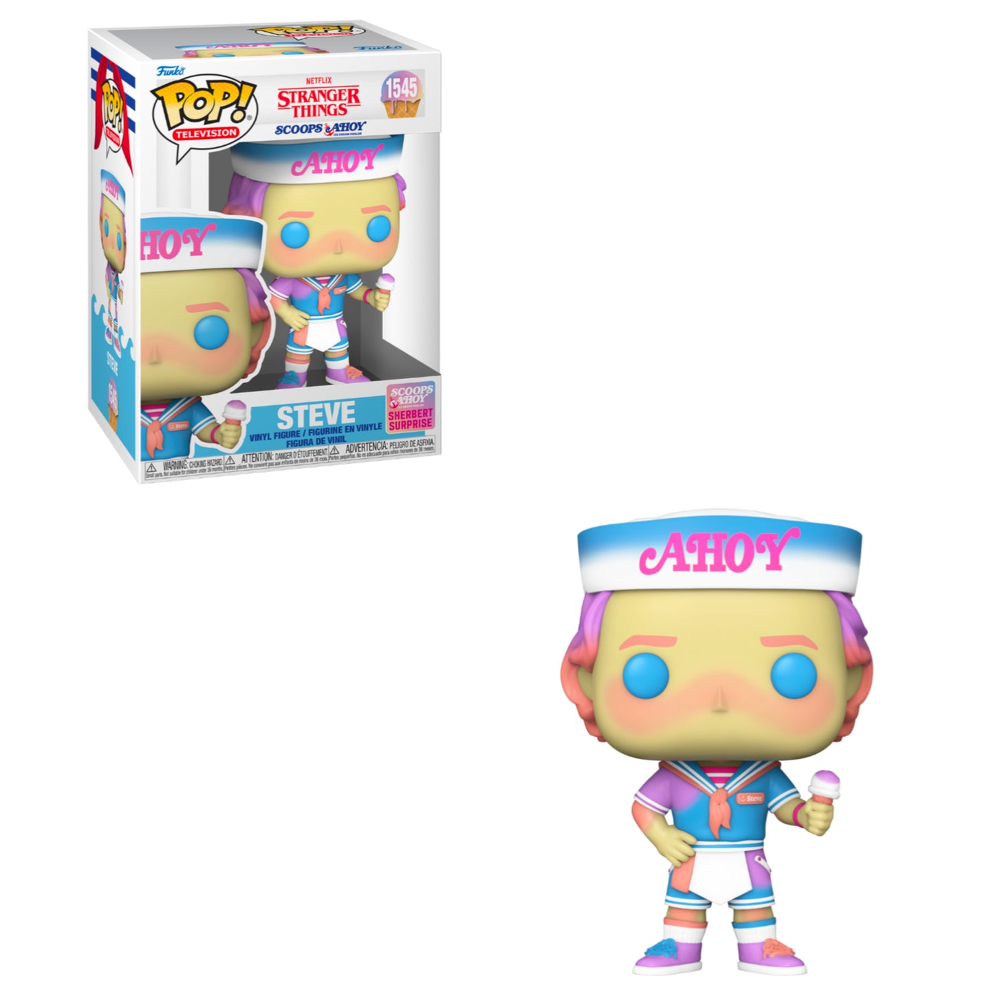 Funko POP! TV: Stranger Things - Steve (Scoops Ahoy) #1545 Figure