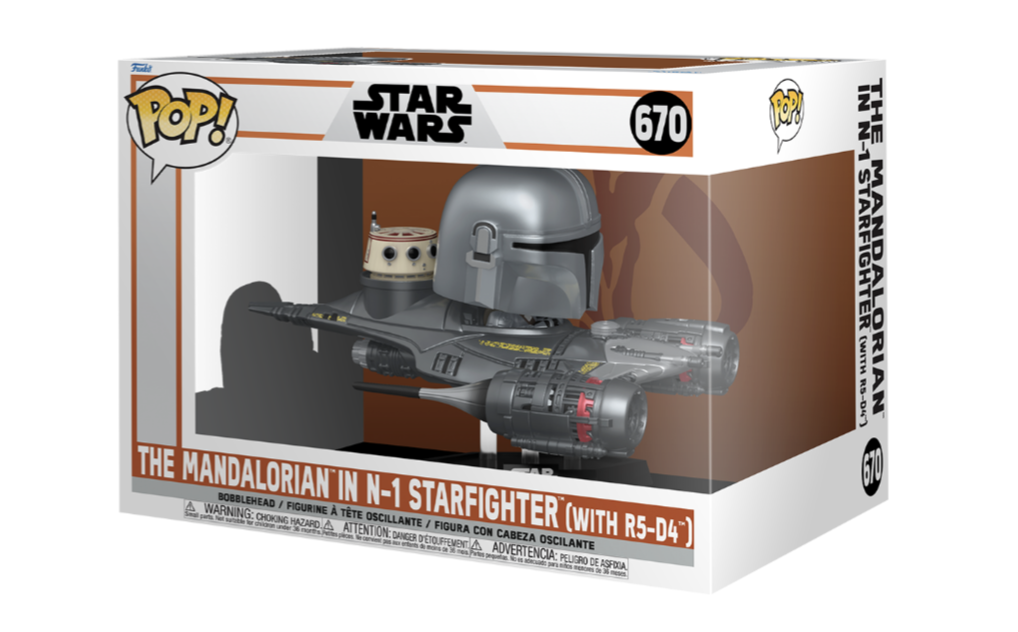 Funko POP! Star Wars: The Mandalorian - The Mandalorian in N-1 Starfighter (with R5-D4) #670 Figure