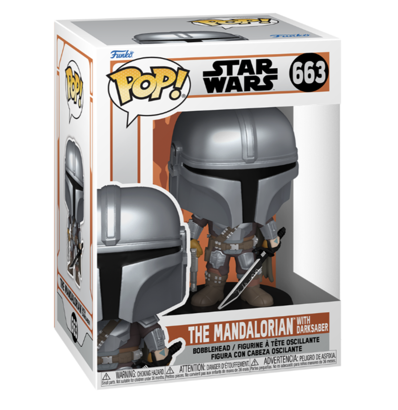 Funko POP! Star Wars: The Mandalorian - The Mandalorian with Darksaber #663 Figure