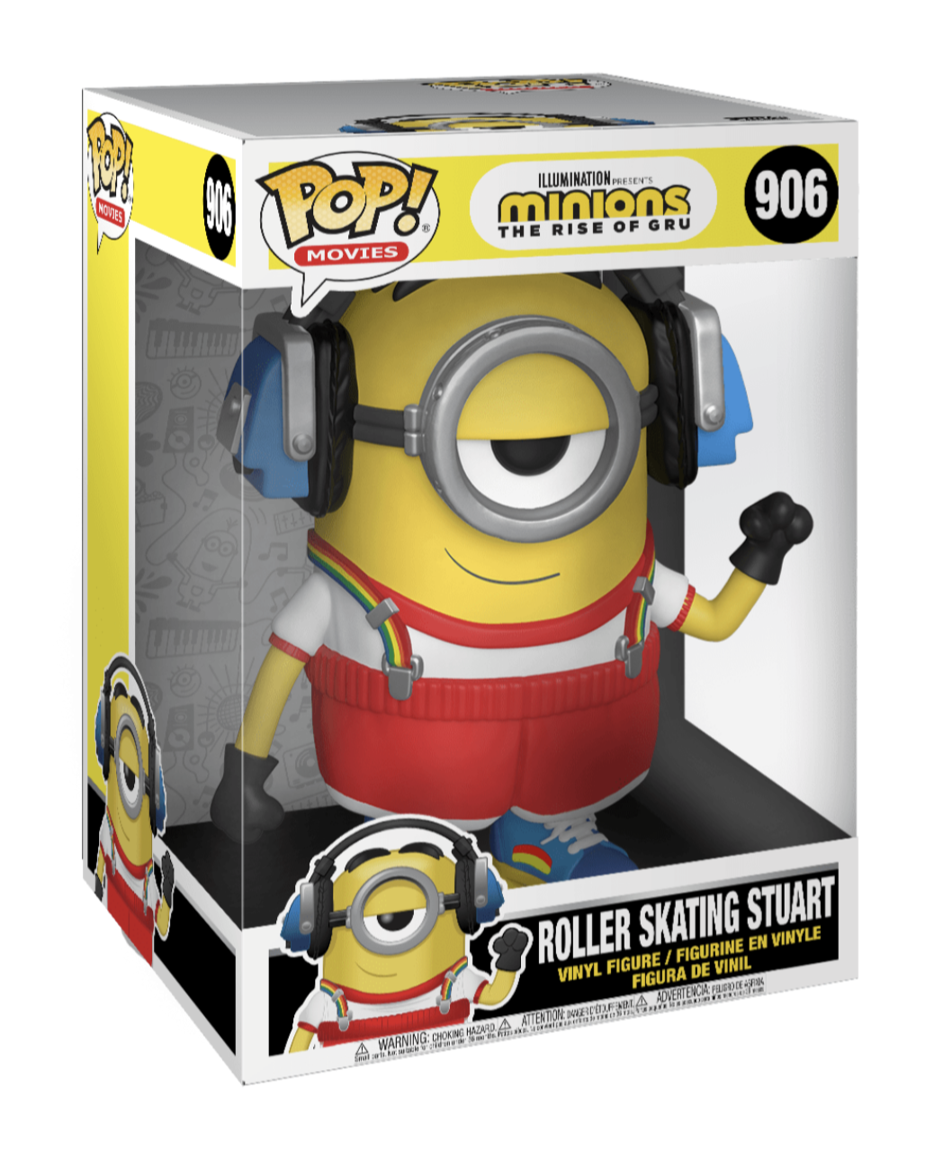 Funko POP! Movies: Minions 2 - The Rise of Gru - Roller Skating Stuart #906 Supersized Figure