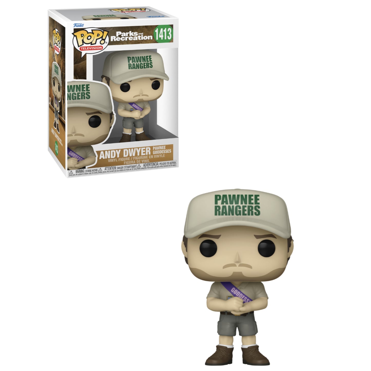 Funko POP! TV: Parks and Recreation - Andy Dwyer (Pawnee Goddesses) #1413 Figure