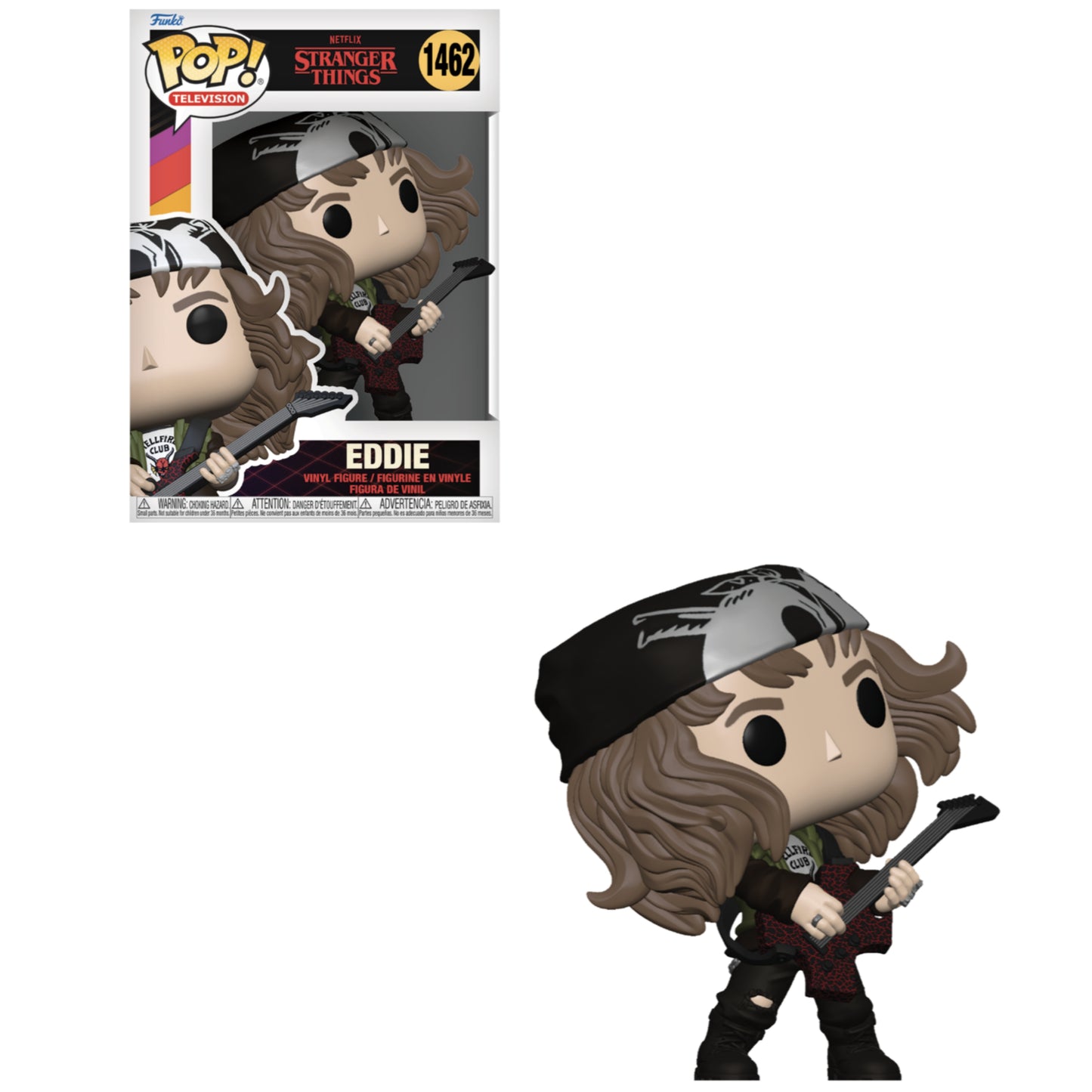 Funko POP! TV: Stranger Things - Hunter Eddie (with Guitar) #1462 Figure