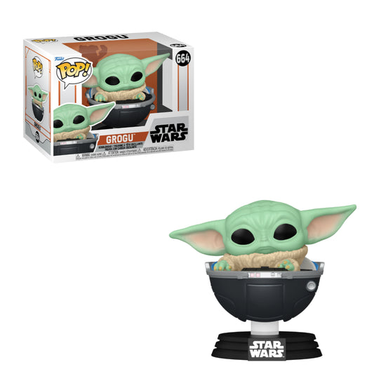 Funko POP! Star Wars: The Mandalorian - Grogu (In hovering pram) #664 Figure