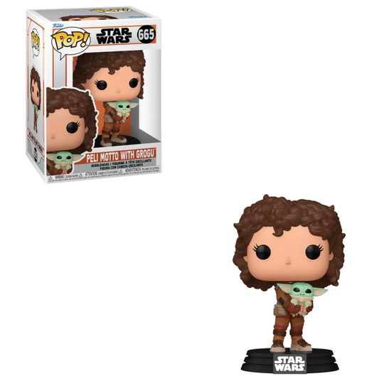 Funko POP! Star Wars: The Mandalorian - Peli Motto with Grogu #665 Figure