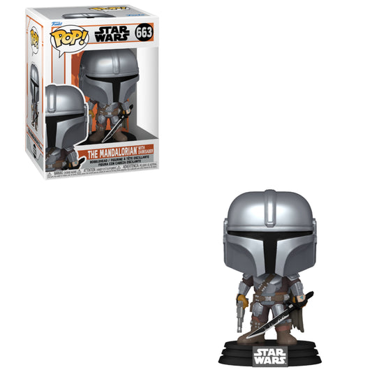 Funko POP! Star Wars: The Mandalorian - The Mandalorian with Darksaber #663 Figure
