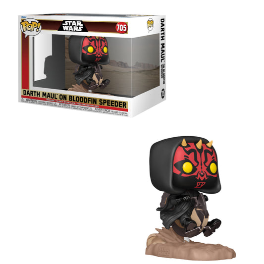 Funko POP! Rides: Star Wars The Phantom Menace - Darth Maul on Bloodfin Speeder #705 Figure