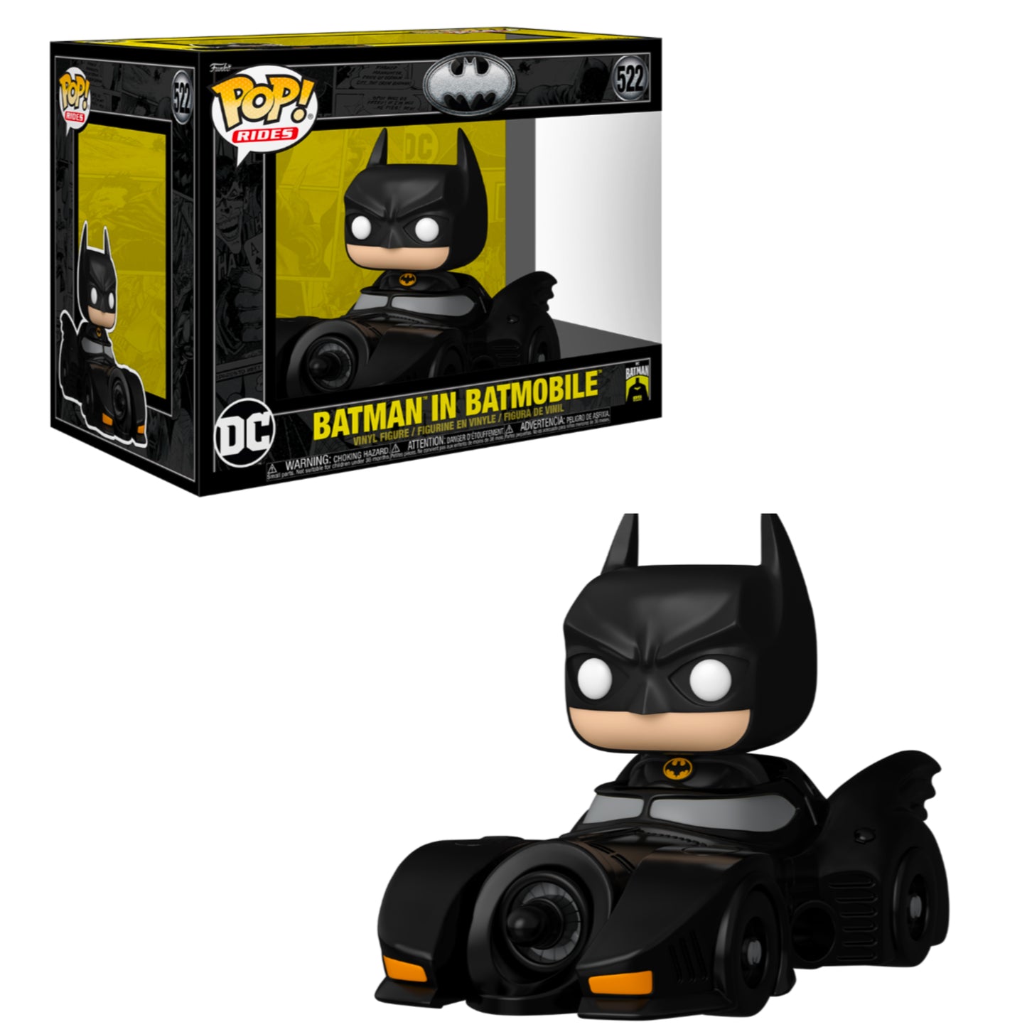 Funko POP! Rides Movies: Batman 85th Anniversary - Batman in Batmobile #522 Figure