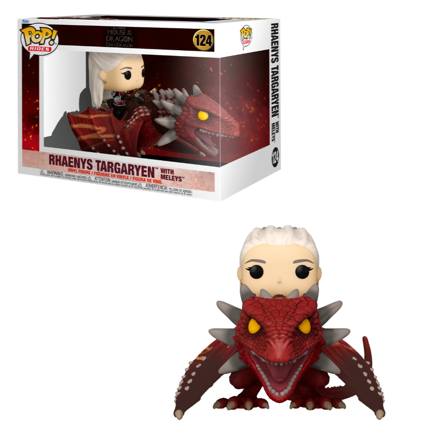 Funko POP! Rides: House of the Dragon - Rhaenys Targaryen with Meleys #124 Figure