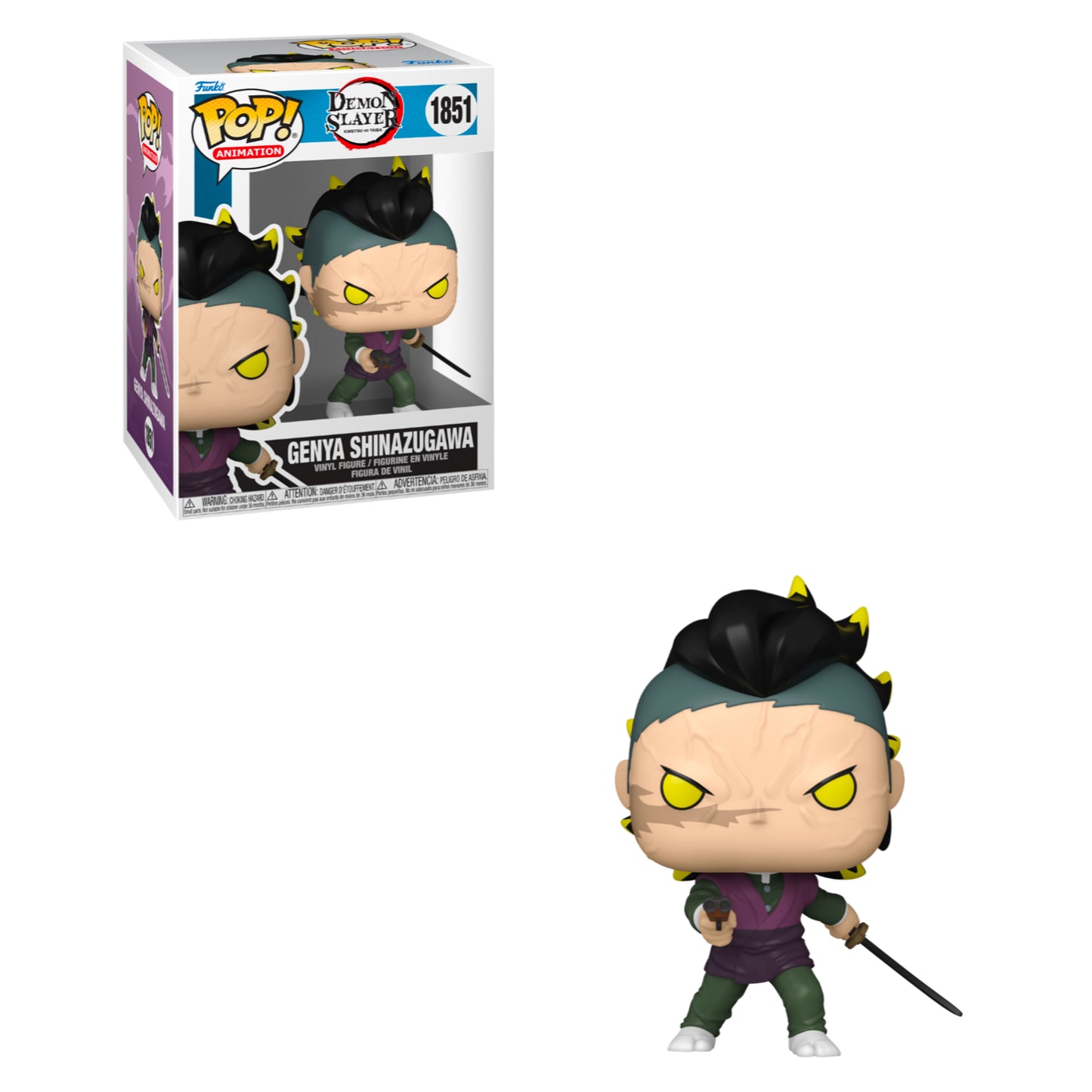 Funko POP! Animation: Demon Slayer Kimetsu no Yaiba - Genya Shinazugawa #1851 Figure